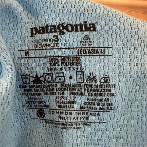 Patagonia Women Medium Capilene Long Sleeve Mock Neck Pullover 1/4 Zip Sweater - Picture 6 of 13